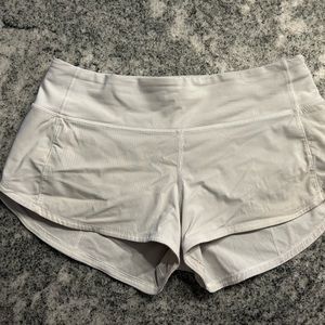 Lululemon Speedup Short 2.5 inch White Size 4
